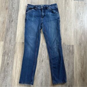 Ridgecut Jeans Women's 8 Blue Cotton Denim Straight Leg Carpenter Faded Stretch